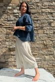 Shayle Indian Cotton Smock Shirt Navy